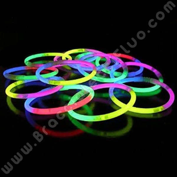 Bastoncini luminosi fluorescenti collana con braccialetti luminosi